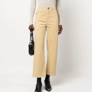 Frame Straight Leg Oversized Pocket Utility Pants Tan